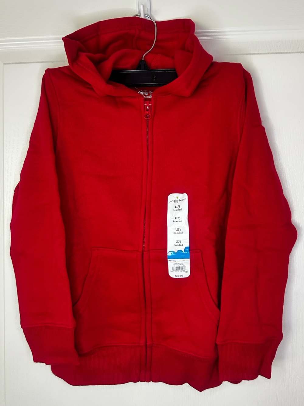 jumping beans Red Full-Zip Hooded Sweatshirt for Kids